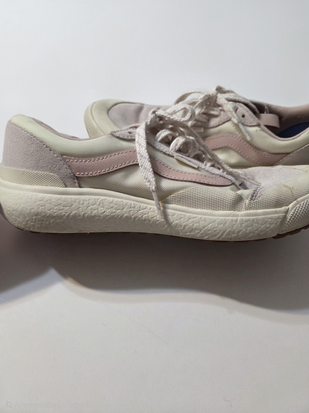 Vans Women's Low-Top Sneakers in Pink and Cream